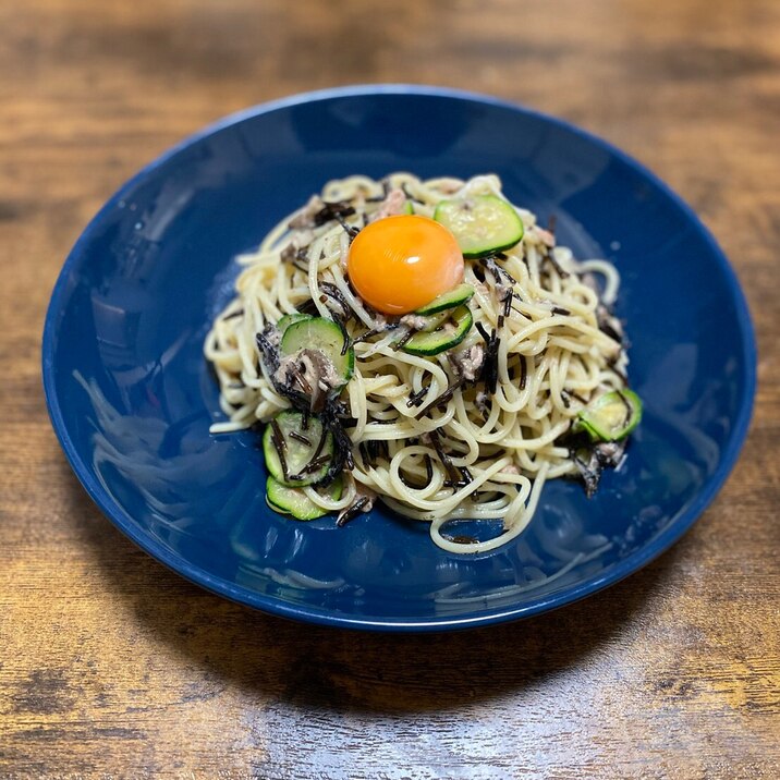 暑い日にぴったり！ツナとひじきの冷製パスタ！